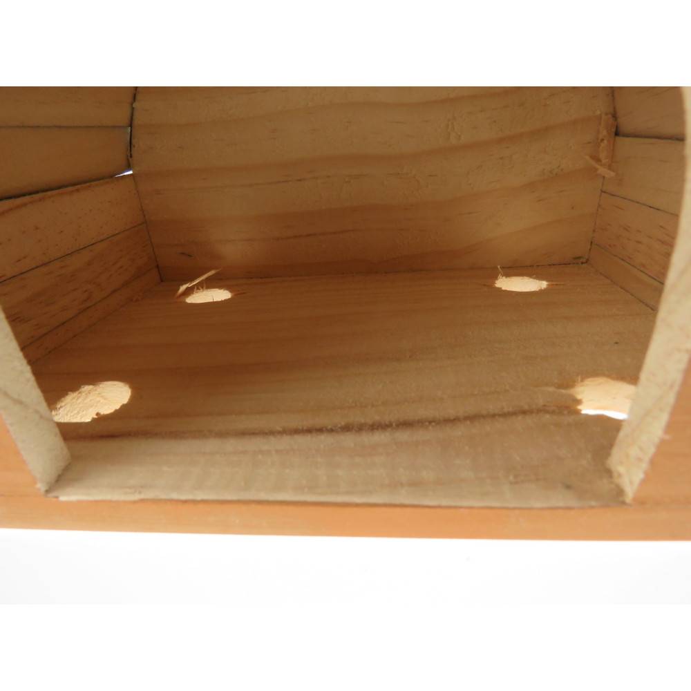 animallparadise - Maison en bois demi rond, caramel, 21 x 14.5 x 15 cm pour rongeur - Imagen 3