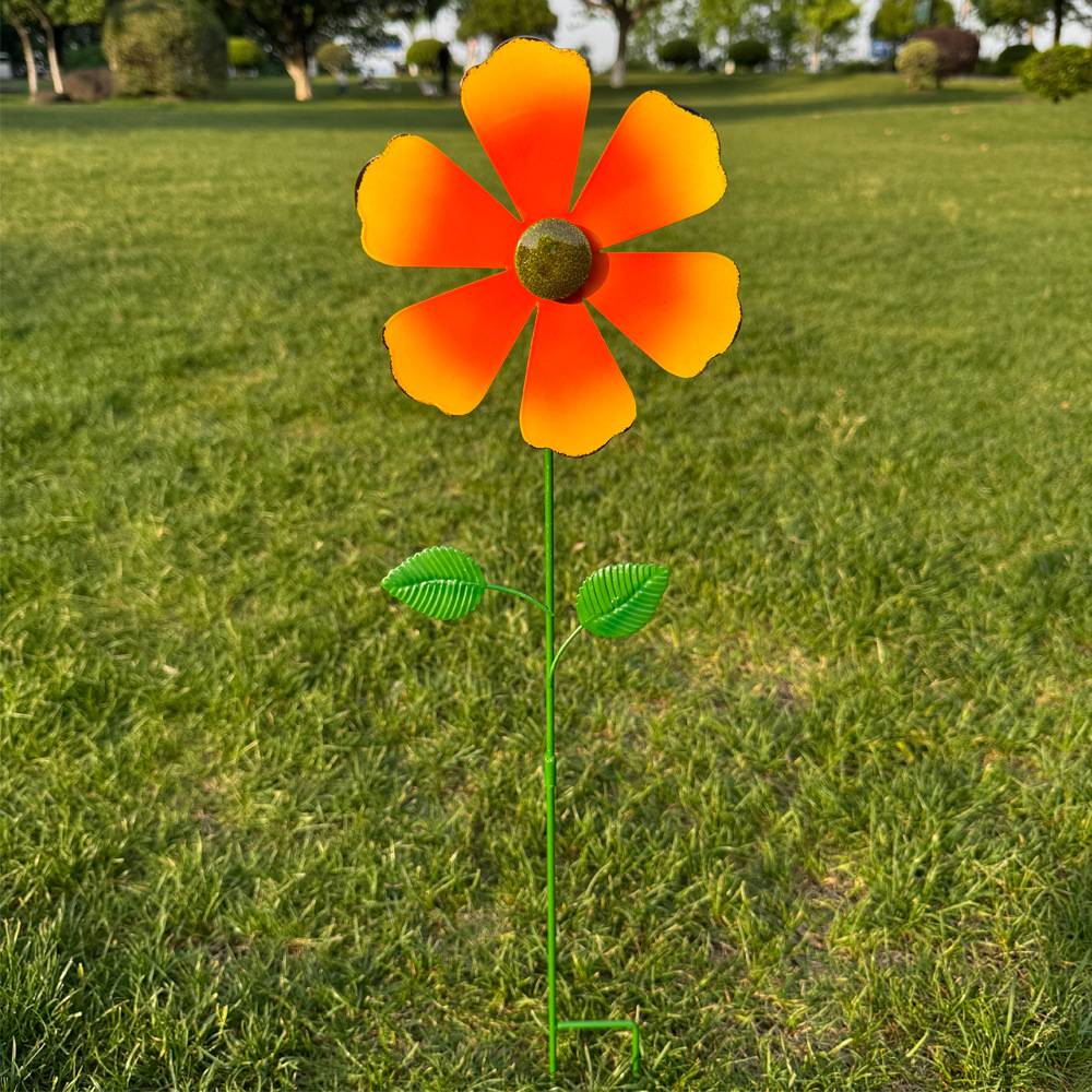 Décoration Pelouse Mariage Moulin à Vent De Jardin, 3D - Pivotant à 360 Degrés - Moulin à Vent - Fleurs - Sculptures De Vent Pour Cour, Pelouse, Décoration De Moulin à Vent Moulinets Rotation 360 Degrés Balcon
