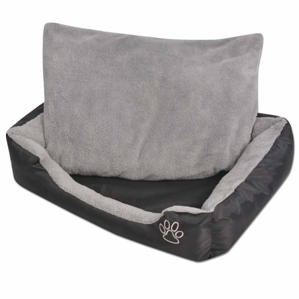 Vidaxl - Lit pour chiens avec coussin rembourré Taille L Noir vidaXL 170421 - Imagen 1