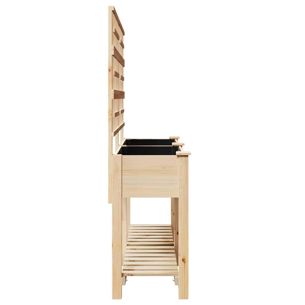 Cache-pot, Pot De Fleurs avec étagère Beige 161 x 46 x 152.5 cm g366 - Image 6