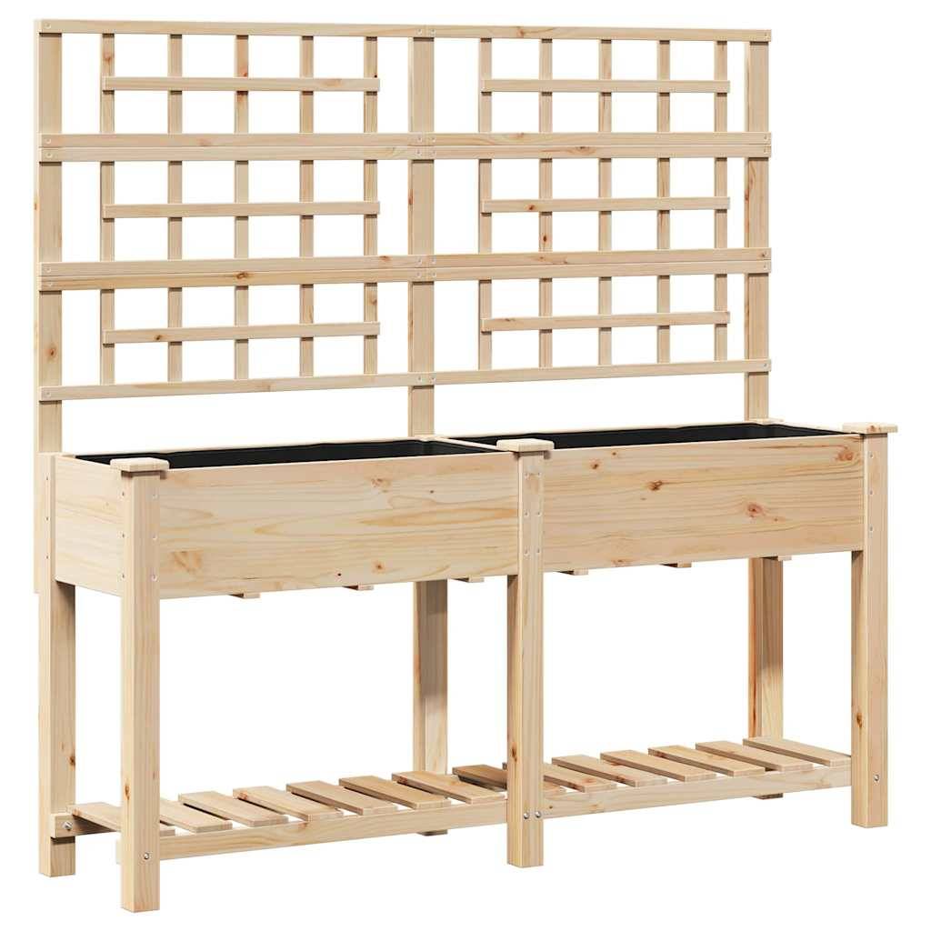 Cache-pot, Pot De Fleurs avec étagère Beige 161 x 46 x 152.5 cm g366 - Image 1
