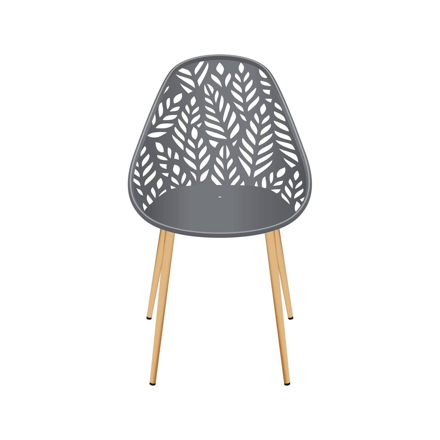 The Home Deco Factory - Lot de 4 chaises d'extérieur Calvi en polypropylène - The Home Deco Factory - Imagen 3