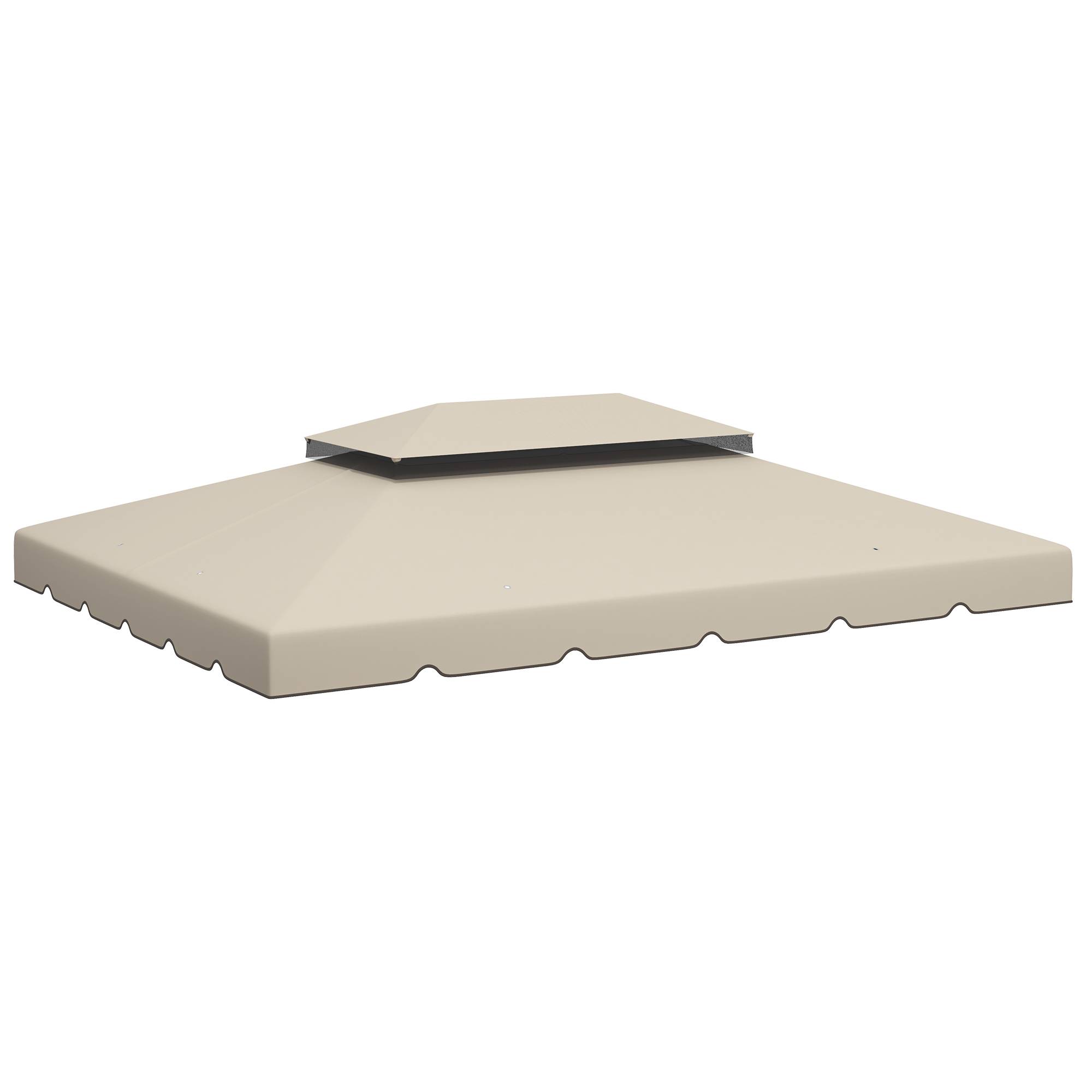 Outsunny - Toile de rechange 4x3m toit de remplacement pour pavillon tonnelle tente jardin tissu polyester 170g/m² beige - Outsunny - Image 1