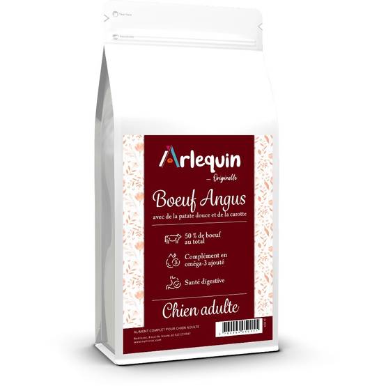 CROQUETTE CHIEN SANS CÉRÉALES ARLEQUIN ORIGINELLE BŒUF ANGUS 2 kg - Image 1