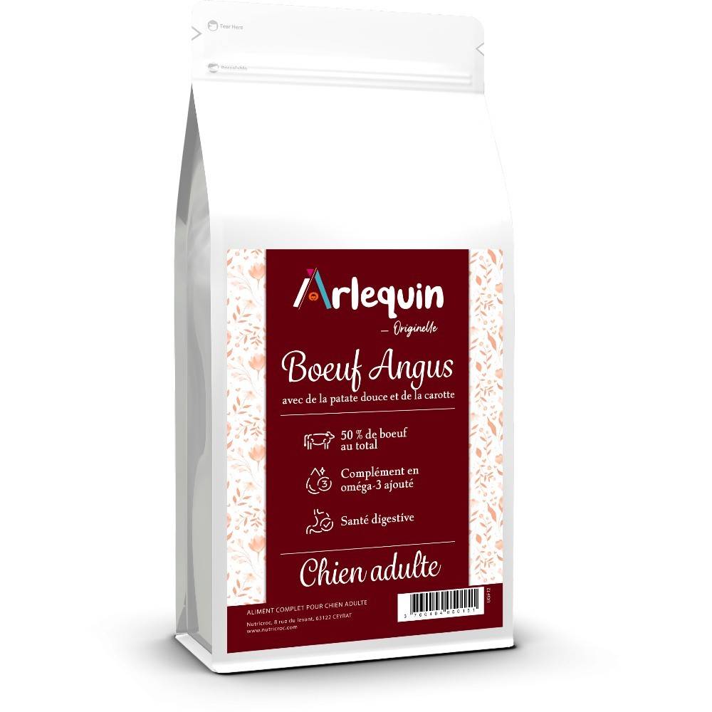CROQUETTE CHIEN SANS CÉRÉALES ARLEQUIN ORIGINELLE BŒUF ANGUS 2 kg