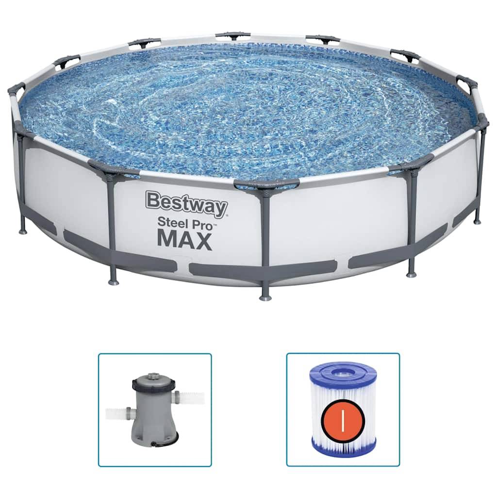 Maison Chic - Ensemble de piscine - piscine hors sol Steel Pro MAX 366x76 cm PC439 - Image 1