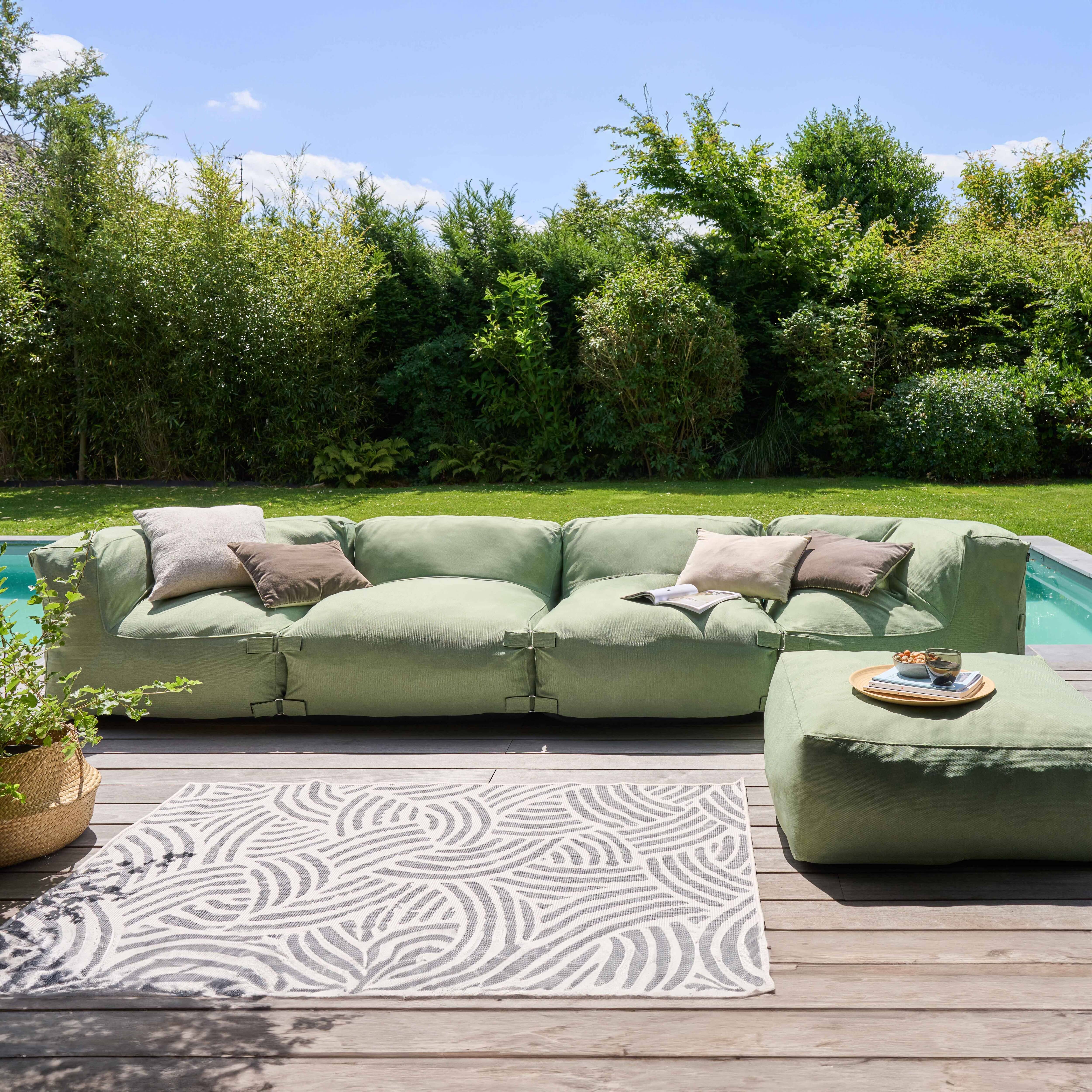 Oviala - Pouf de jardin pour canapé modulable vert cactus Mixi - Oviala - Imagen 6