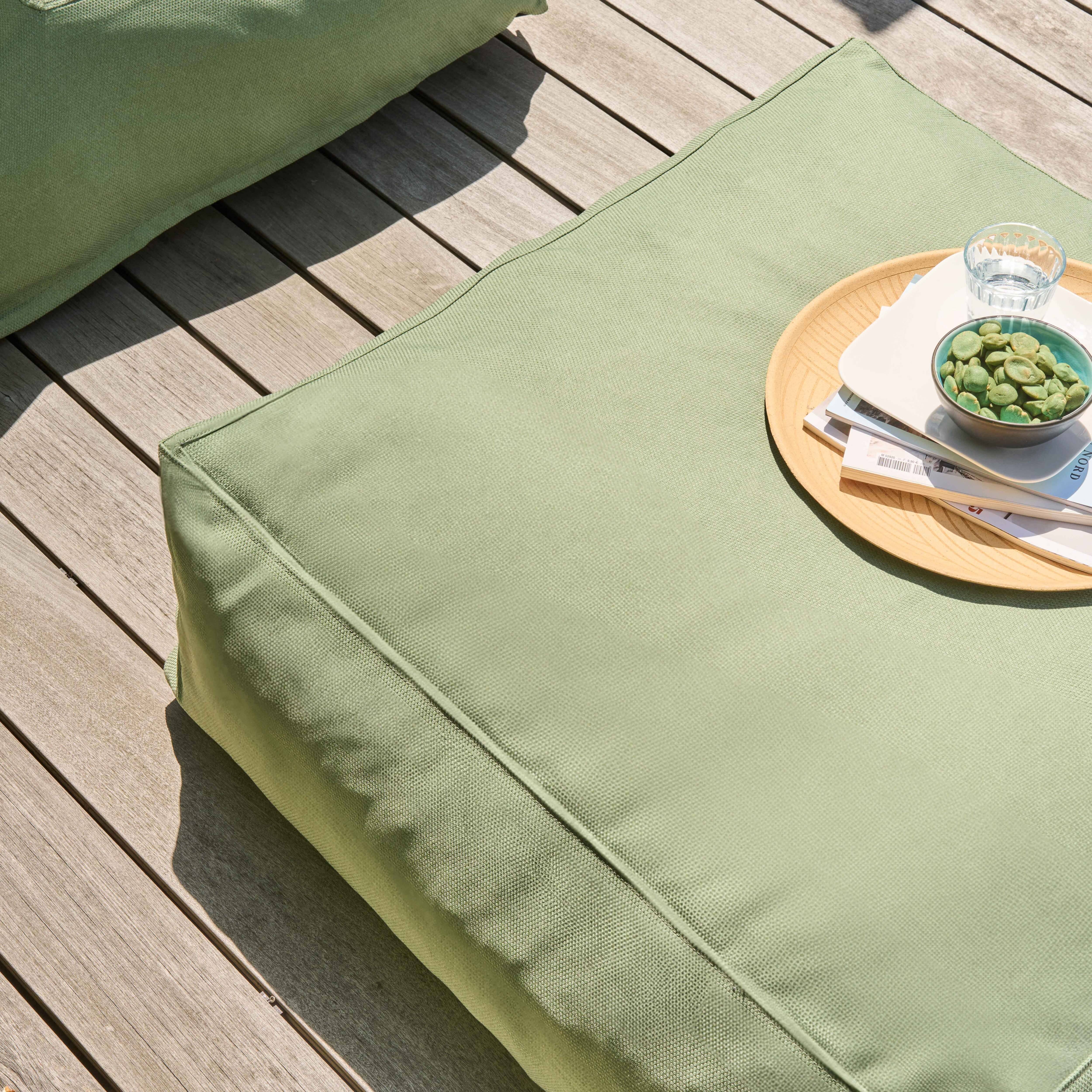 Oviala - Pouf de jardin pour canapé modulable vert cactus Mixi - Oviala - Imagen 5