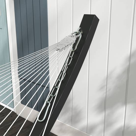Support Pied de hamac Structure Robuste métal époxy, longueur 360 cm pour hamacs de 270 à 330 cm, gris - Image 9