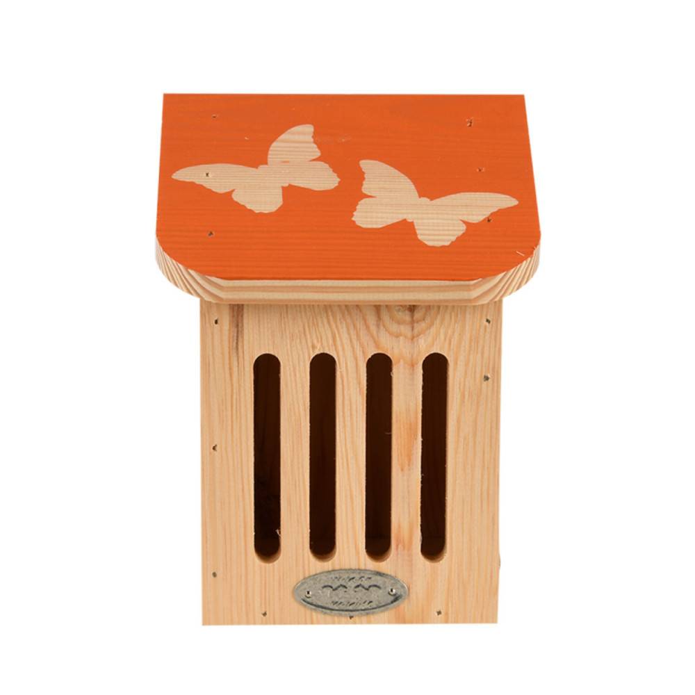 Esschert Design - Maison à papillons, avec toit coloré avec silhouette papillon. - Image 1