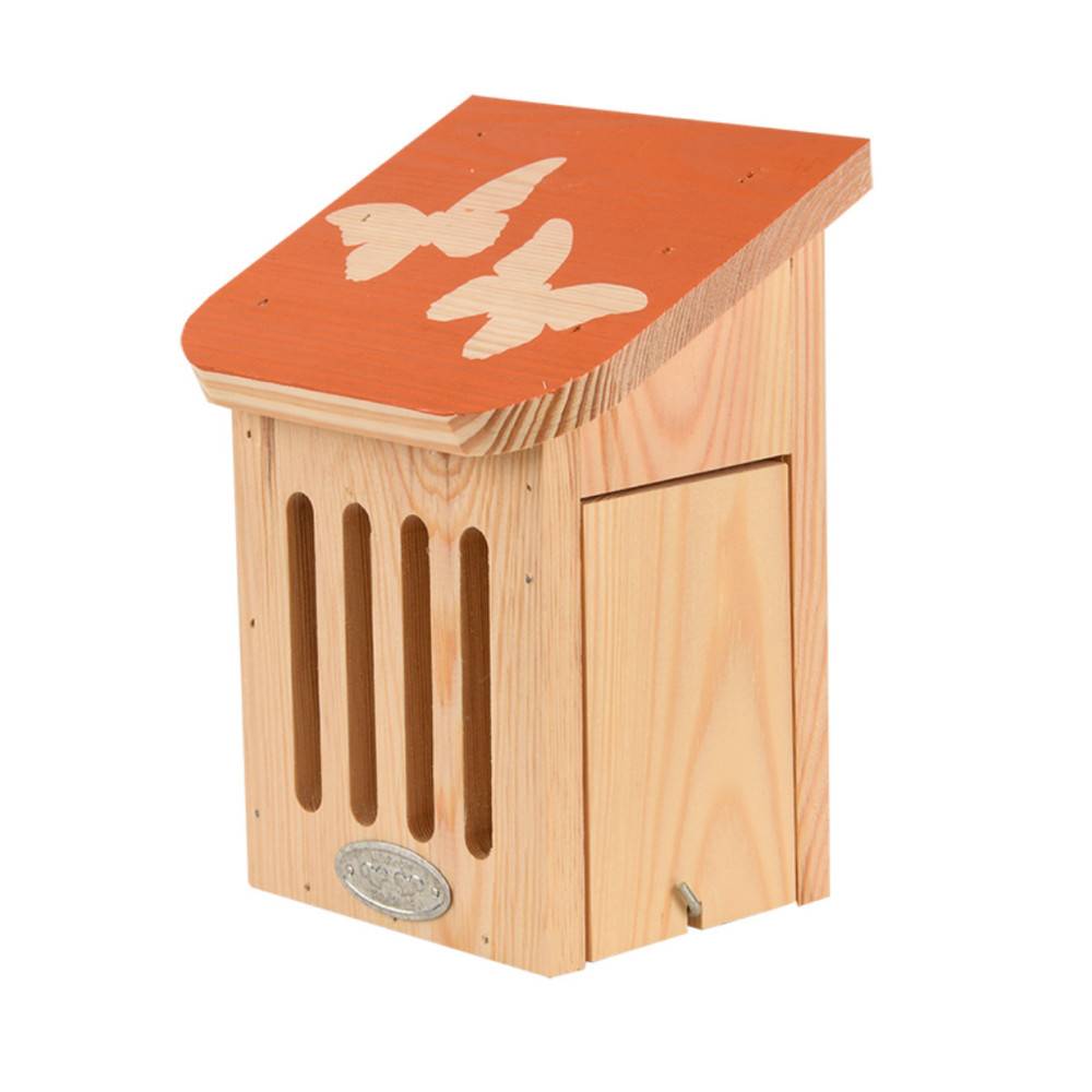 Esschert Design - Maison à papillons, avec toit coloré avec silhouette papillon. - Image 8