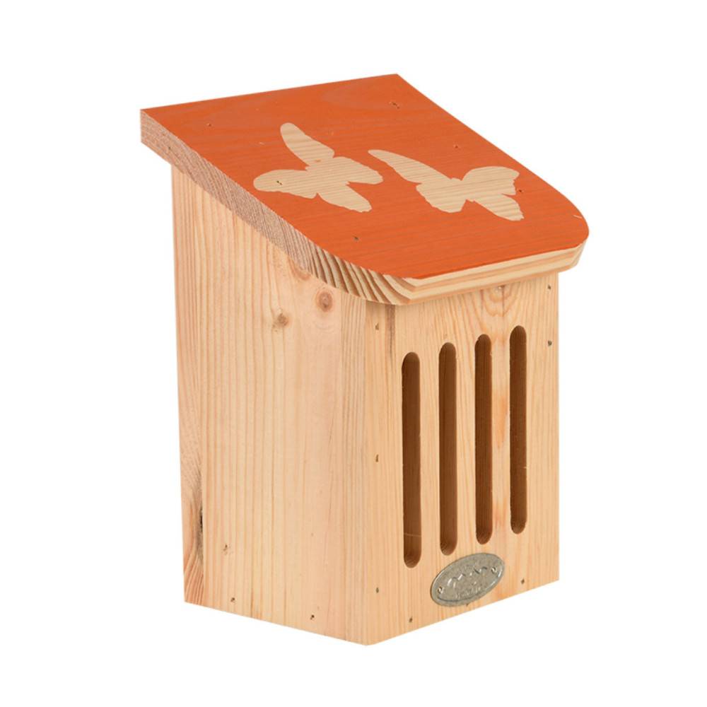Esschert Design - Maison à papillons, avec toit coloré avec silhouette papillon. - Image 2