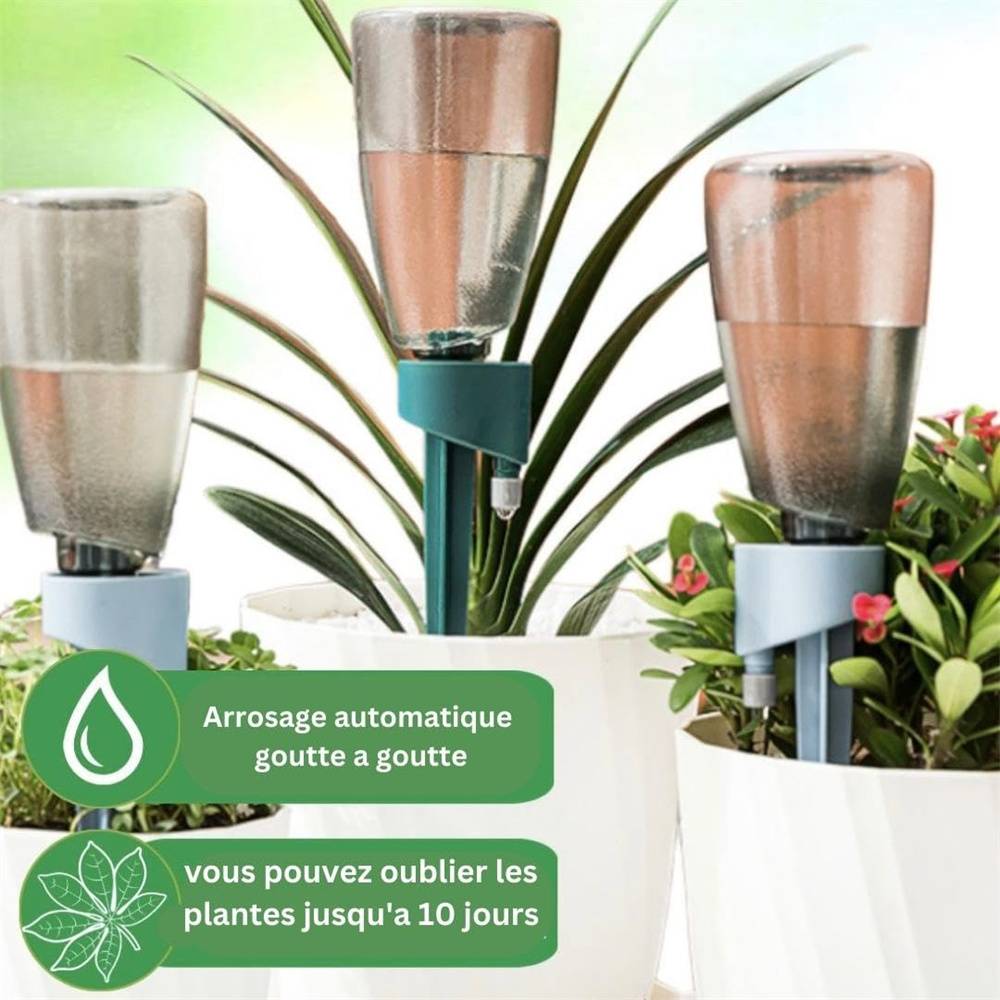 Lot 3 Arroseurs Automatiques Pour Plantes - Goutte-à-Goutte 200 Ml Cœur & Étoile