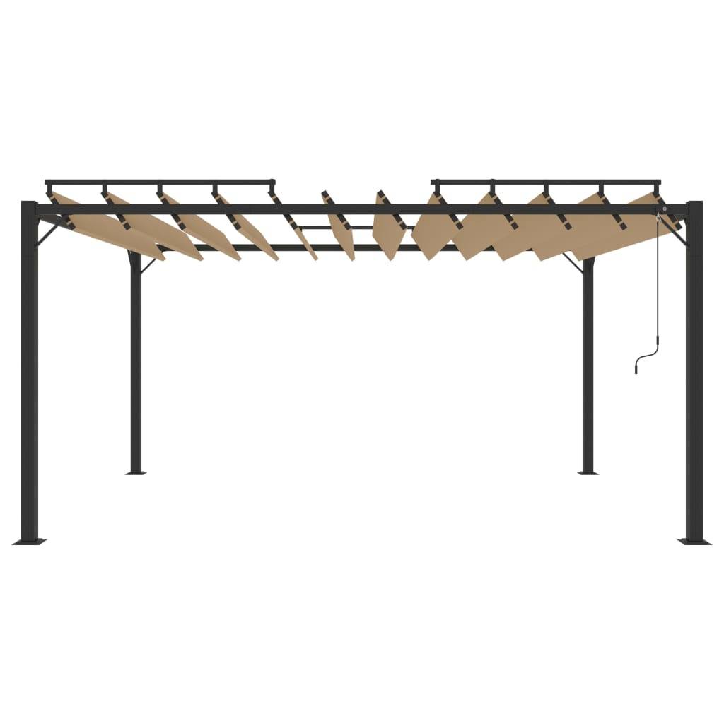 Pergola Bioclimatique Aluminium Abri de Terrasse Toit Orientable Taupe 3x4 m – ComfortXL Outdoor Living - Image 3