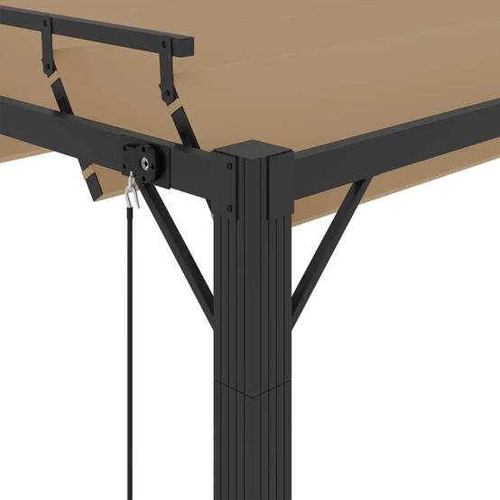 Pergola Bioclimatique Aluminium Abri de Terrasse Toit Orientable Taupe 3x4 m – ComfortXL Outdoor Living - Image 6