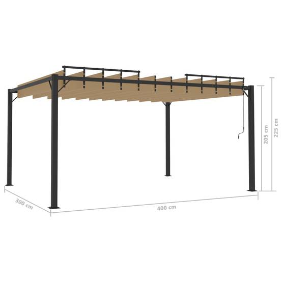 Pergola Bioclimatique Aluminium Abri de Terrasse Toit Orientable Taupe 3x4 m – ComfortXL Outdoor Living - Image 8