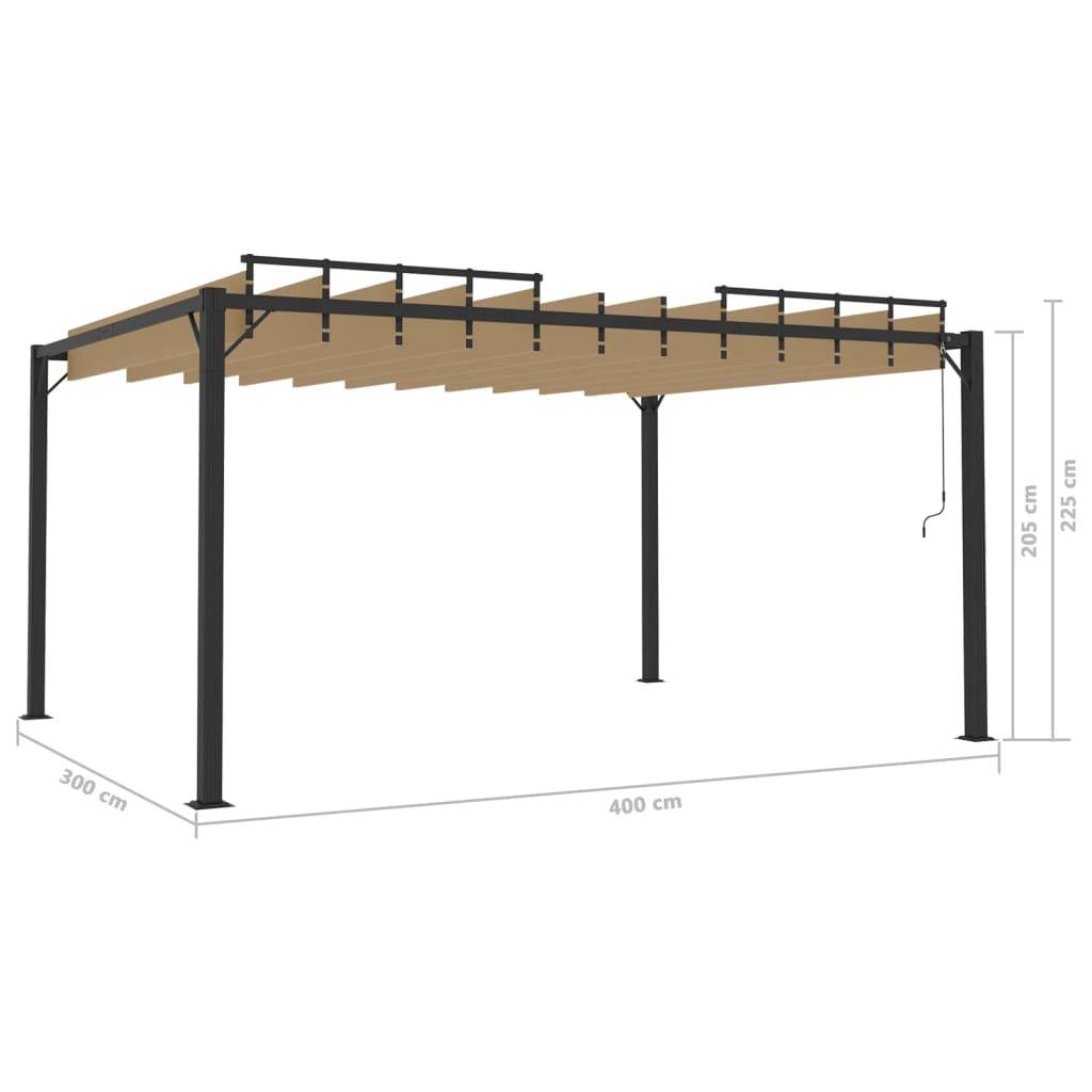 Pergola Bioclimatique Aluminium Abri de Terrasse Toit Orientable Taupe 3x4 m – ComfortXL Outdoor Living - Image 8