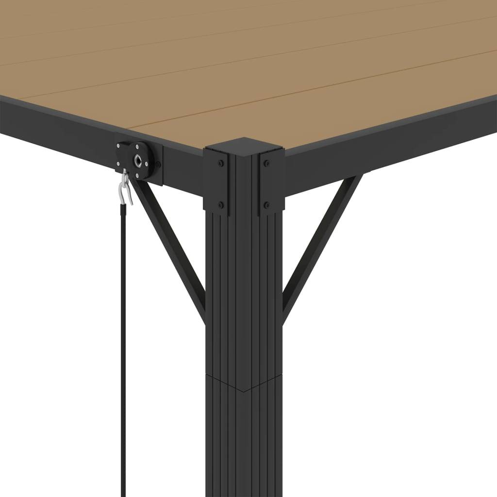 Pergola Bioclimatique Aluminium Abri de Terrasse Toit Orientable Taupe 3x4 m – ComfortXL Outdoor Living - Image 7