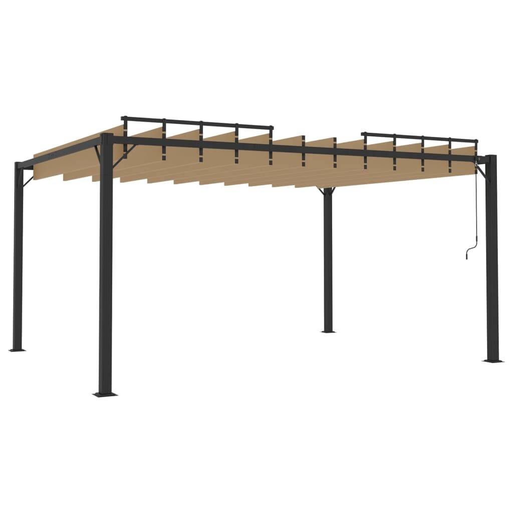 Pergola Bioclimatique Aluminium Abri de Terrasse Toit Orientable Taupe 3x4 m – ComfortXL Outdoor Living - Image 5