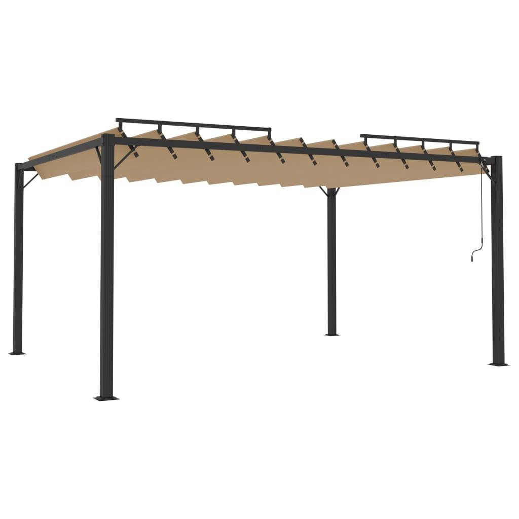 Pergola Bioclimatique Aluminium Abri de Terrasse Toit Orientable Taupe 3x4 m – ComfortXL Outdoor Living - Image 2