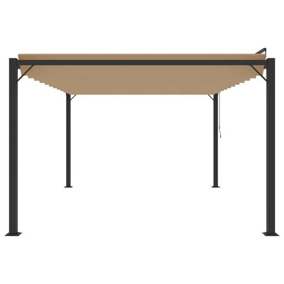 Pergola Bioclimatique Aluminium Abri de Terrasse Toit Orientable Taupe 3x4 m – ComfortXL Outdoor Living - Image 4