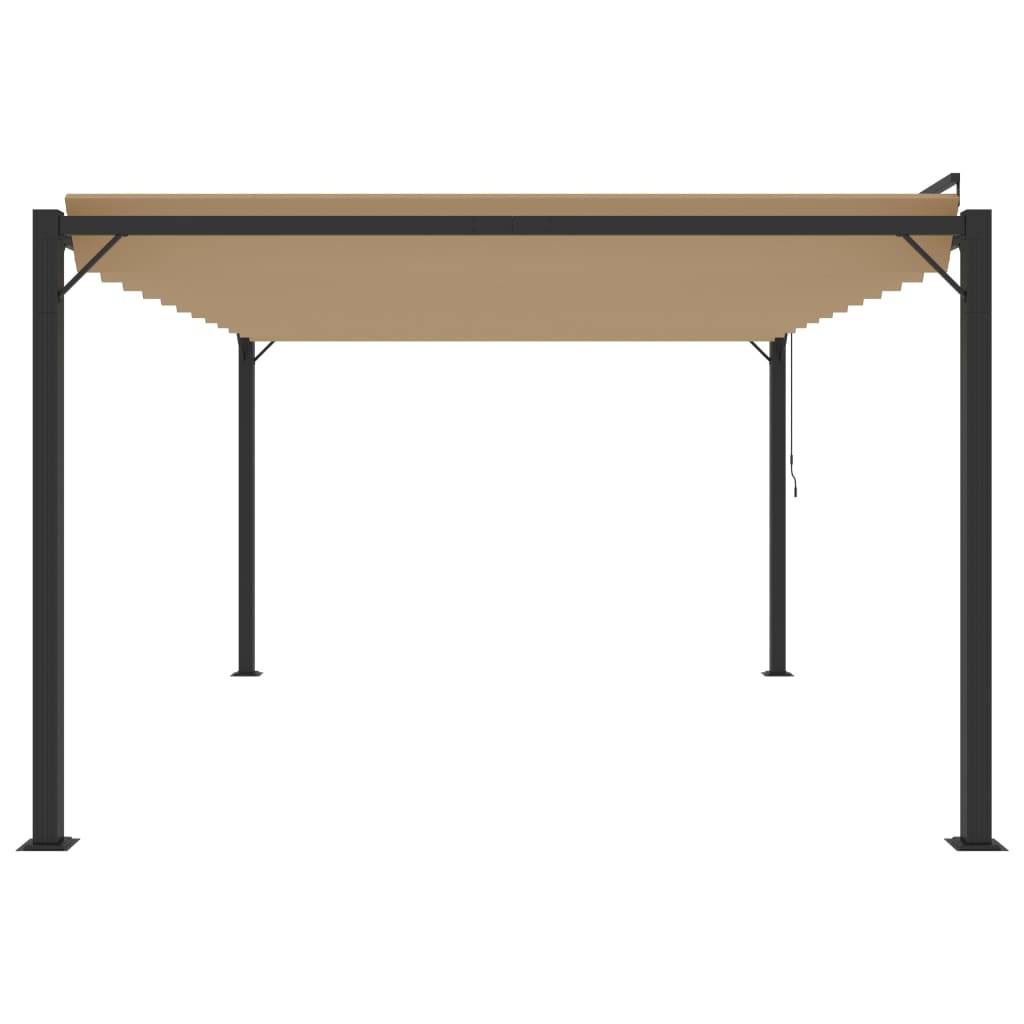 Pergola Bioclimatique Aluminium Abri de Terrasse Toit Orientable Taupe 3x4 m – ComfortXL Outdoor Living - Image 4