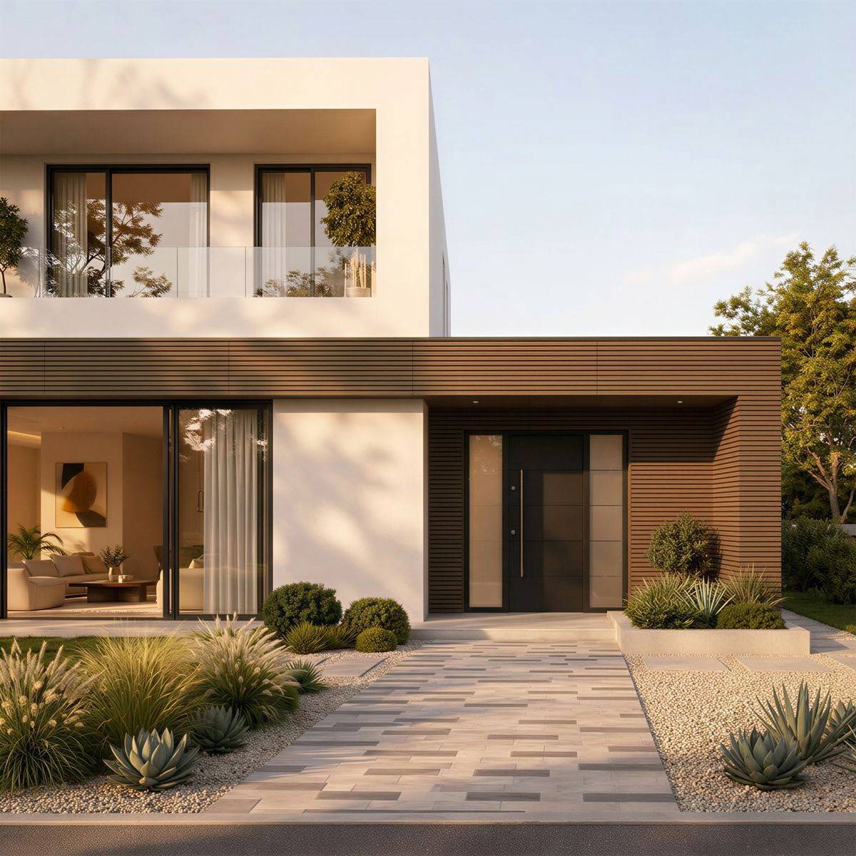 Decklinea - Kit Bardage Composite MEZZO Moka - Superficie : 15m² - Dimension des lames : 220x17,8x2,3 cm - Aspect mat - Image 2