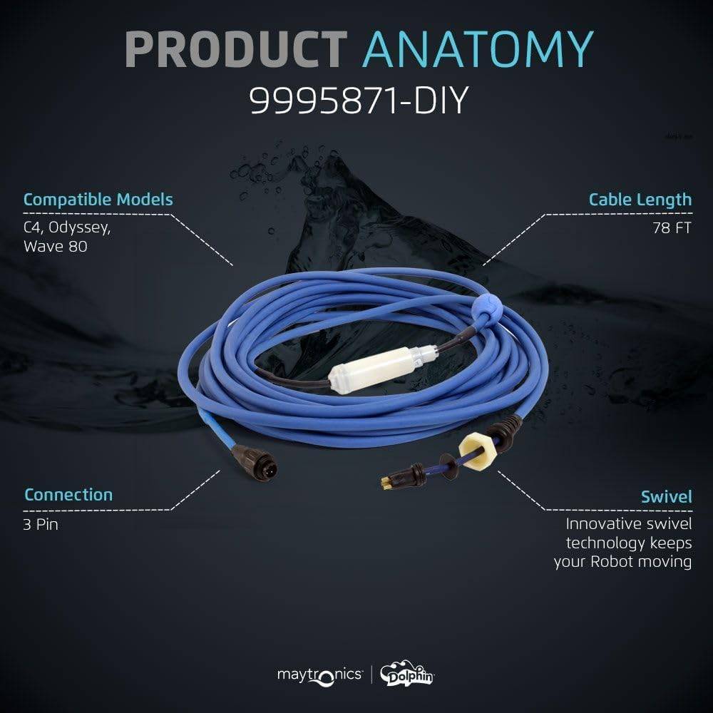 Dolphin - Cable d'alimentation avec swivel diy 24m dyn 2010 pour robot dolphin wave 80 et prox1 9995871-DIY Dolphin - Imagen 4