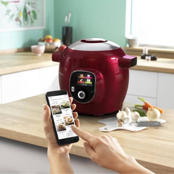 Moulinex - Multicuiseur - Robot Cuiseur MOULINEX COOKEO+ Connect   intelligent haute pression, 6 L, 6 pers, 200 recettes intégrées, Application Moulinex - Imagen 3