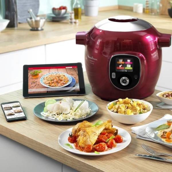 Moulinex - Multicuiseur - Robot Cuiseur MOULINEX COOKEO+ Connect   intelligent haute pression, 6 L, 6 pers, 200 recettes intégrées, Application Moulinex - Imagen 5