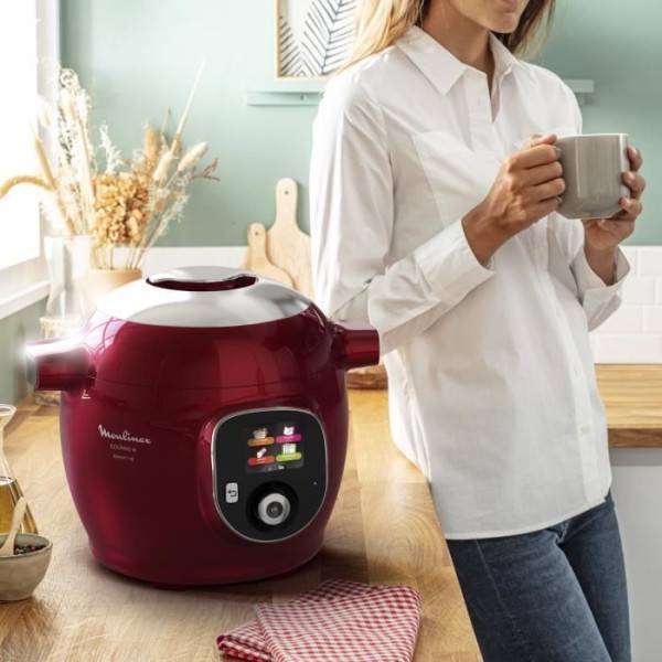 Moulinex - Multicuiseur - Robot Cuiseur MOULINEX COOKEO+ Connect   intelligent haute pression, 6 L, 6 pers, 200 recettes intégrées, Application Moulinex - Imagen 4