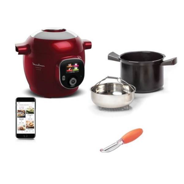 Moulinex - Multicuiseur - Robot Cuiseur MOULINEX COOKEO+ Connect   intelligent haute pression, 6 L, 6 pers, 200 recettes intégrées, Application Moulinex - Imagen 1