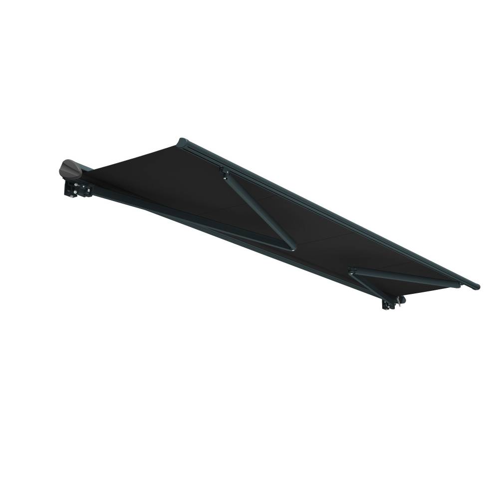Store banne semi-coffre SARARI 4,00x3,00m (Manuelle - Noir - Gris anthracite) - Alia Productions - Imagen 2