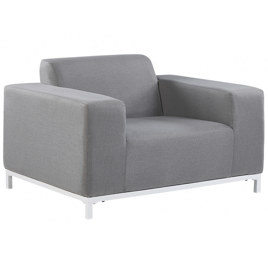 Fauteuil Tissu Gris ROVIGO - Beliani - Image 4