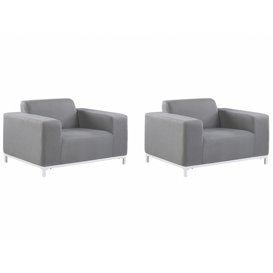Fauteuil Tissu Gris ROVIGO - Beliani - Image 1