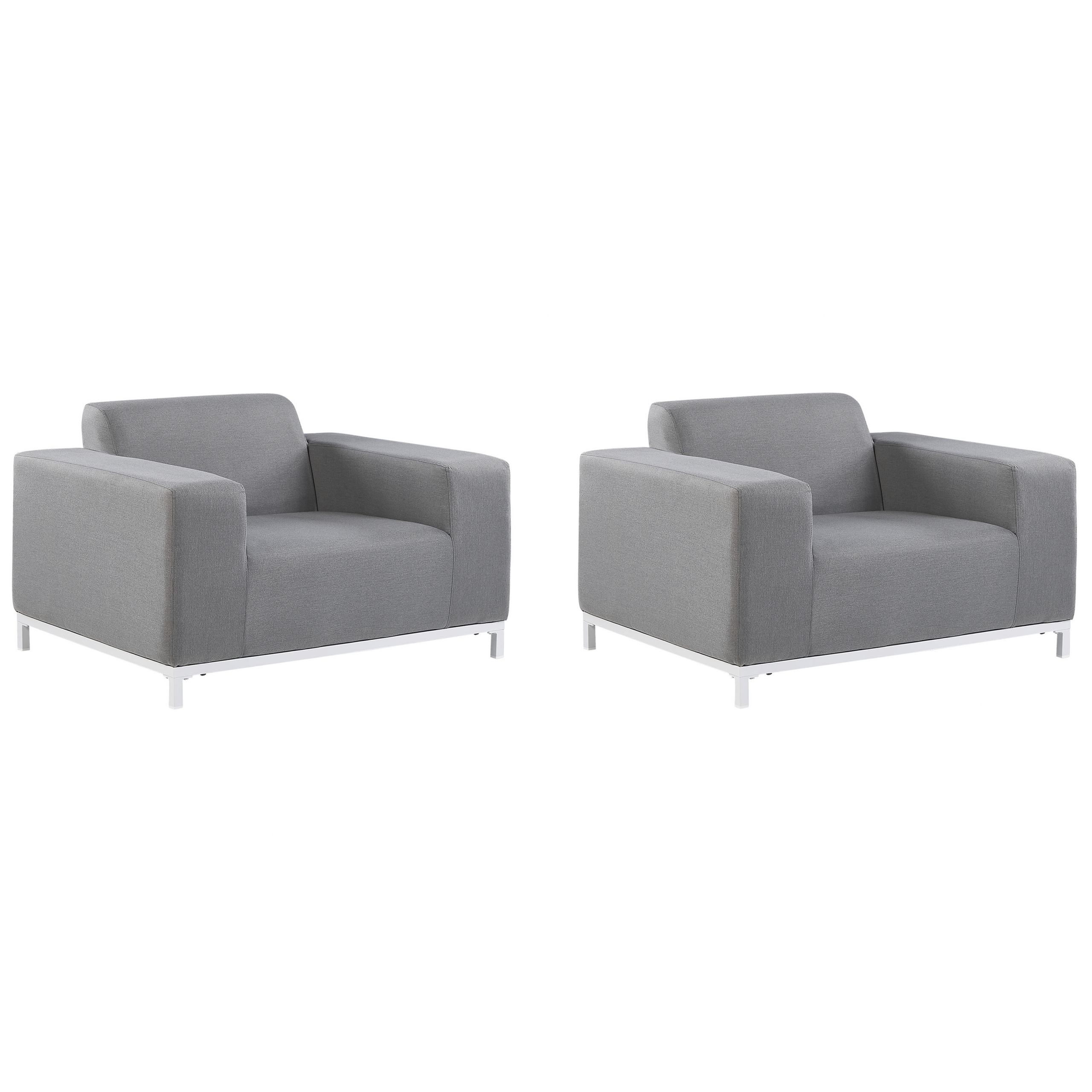 Fauteuil Tissu Gris ROVIGO - Beliani - Image 1