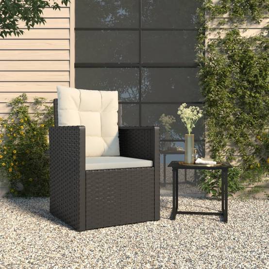 Chaise bois composite 1 places rotin noir 53 x 57 x 75 cm - Prolenta premium p359.4 - Image 2