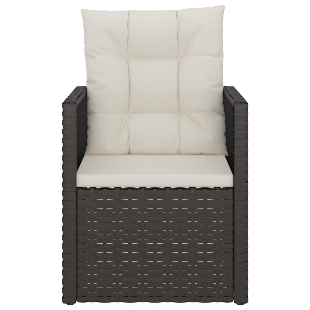 Chaise bois composite 1 places rotin noir  53 x 57 x 75 cm  - Prolenta premium  p359.4 - Image 4