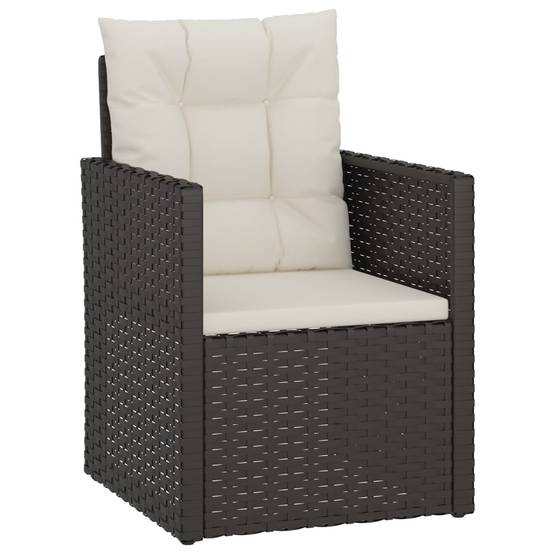 Chaise bois composite 1 places rotin noir 53 x 57 x 75 cm - Prolenta premium p359.4 - Image 1