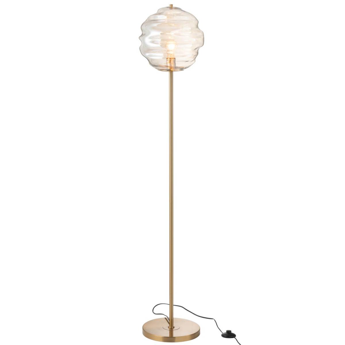 Lampadaire en Verre "Ruche" 156cm Cognac Clair - Image 2