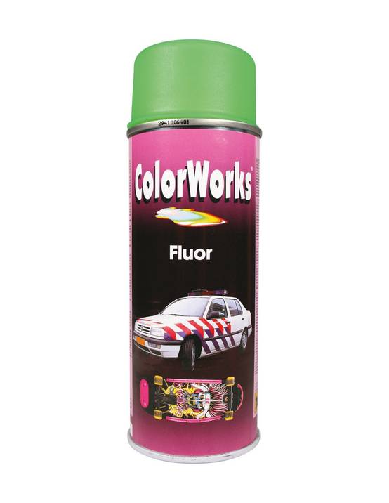 Peinture Aérosol Fluo Vert Finition Vert Fluo éclatante, Séchage Rapide - Colorworks
