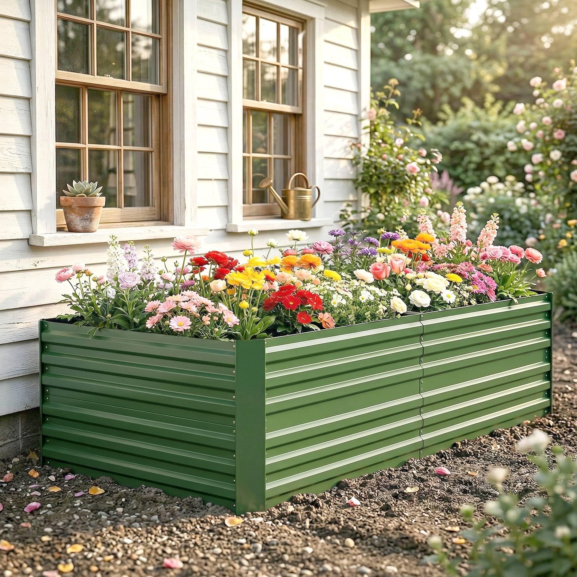 PANGIVO - Carré potager acier galvanisés gris 180 x 90 x 59 cm - PANGIVO - Image 10