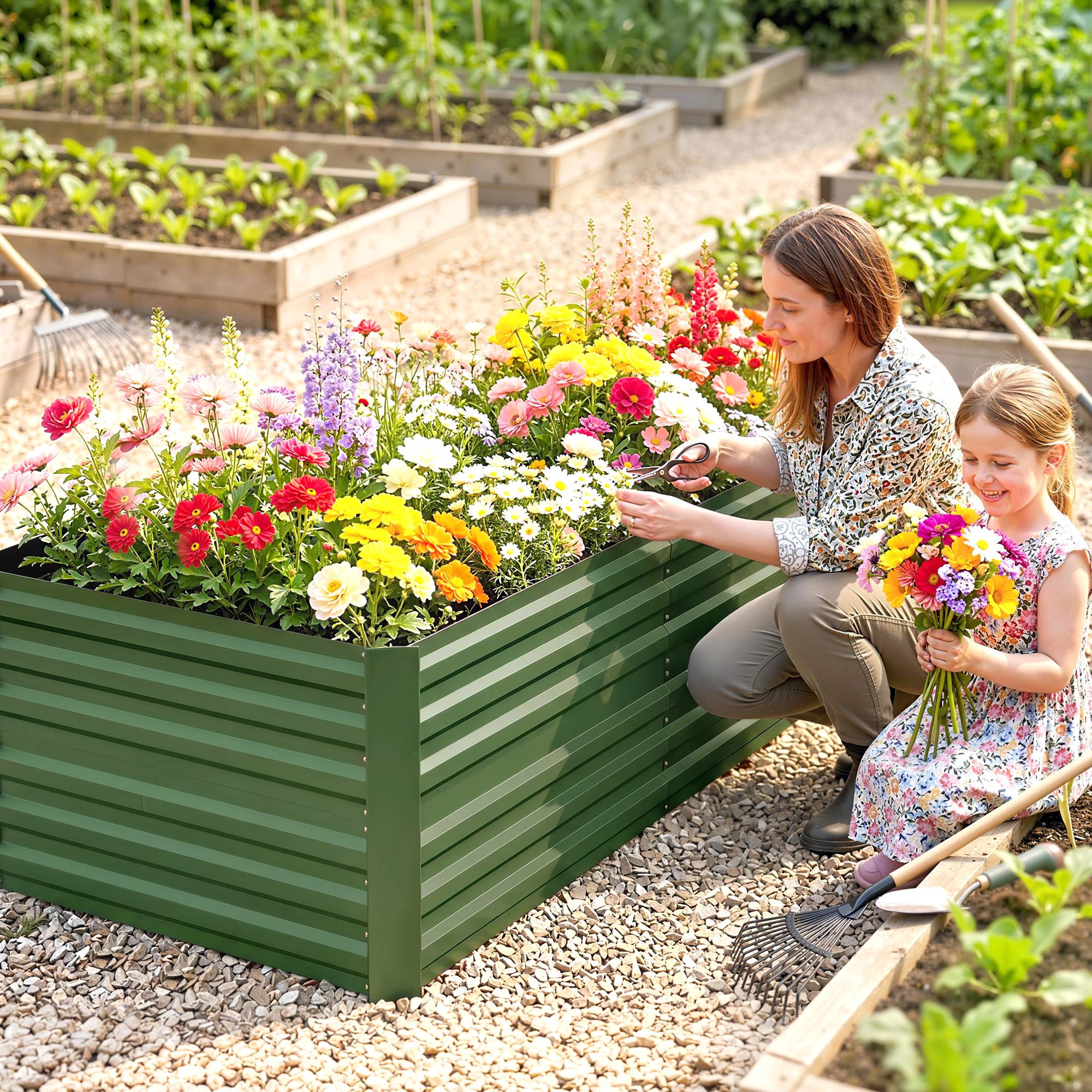 PANGIVO - Carré potager acier galvanisés gris 180 x 90 x 59 cm - PANGIVO - Image 3