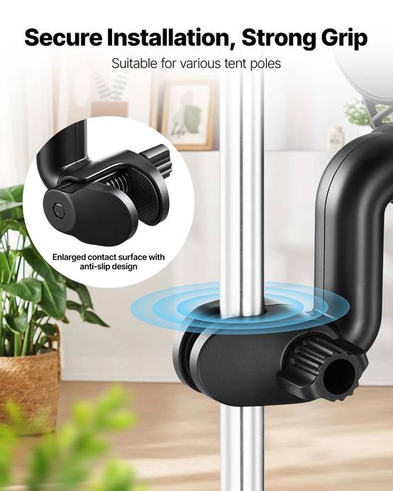 Vevor - VEVOR Ventilateur de Culture à Pince Oscillant USB-C 9 Vitesses Noir Lot de 2 - Image 5