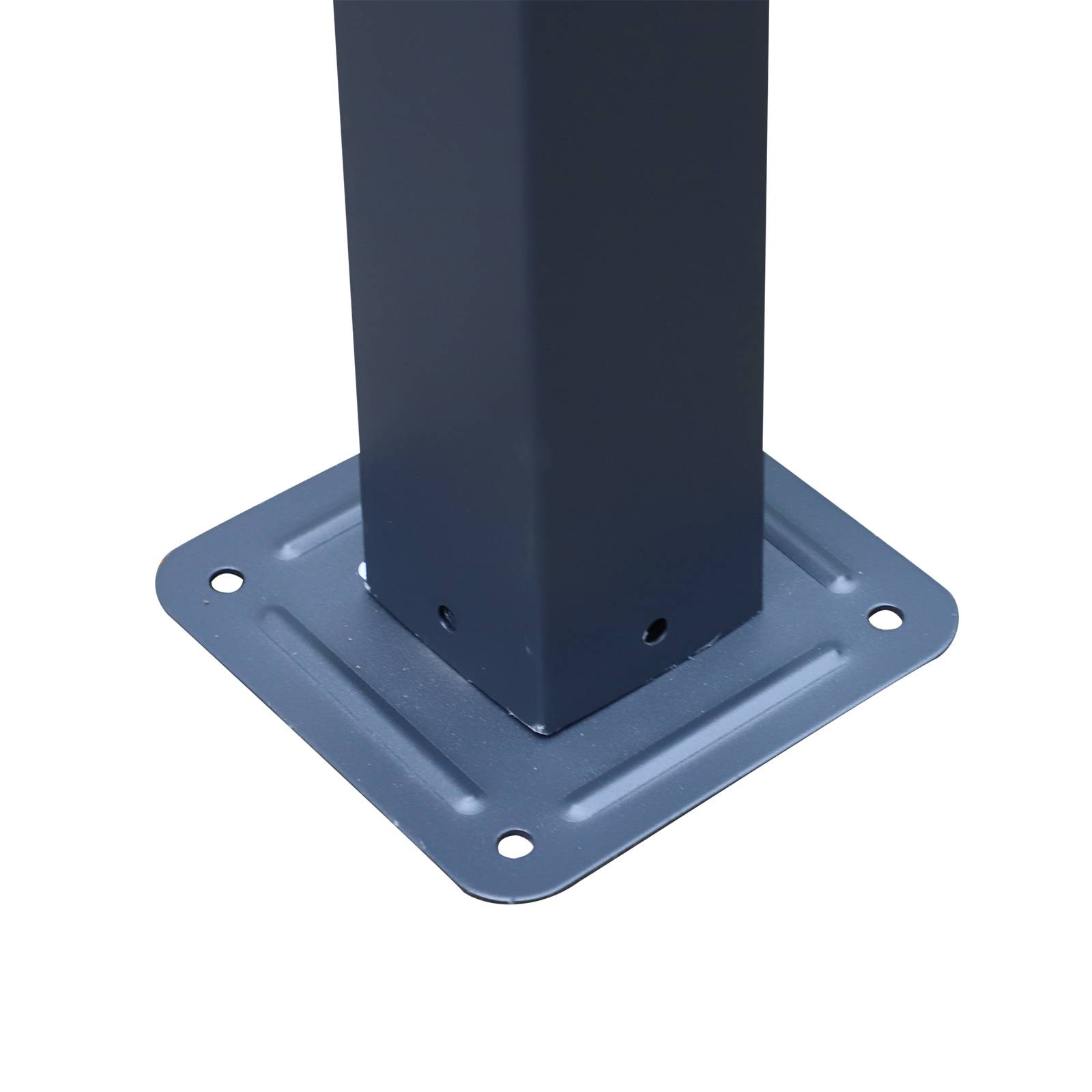 Outsunny - Pergola autoportante 3x3x2,3m toit terrasse décoratif métal époxy anticorrosion noir - Outsunny - Image 9