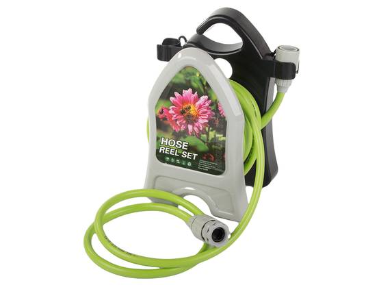 Tuyau d'arrosage de jardin sur pied avec pistolet enroulé 10m - Image 3