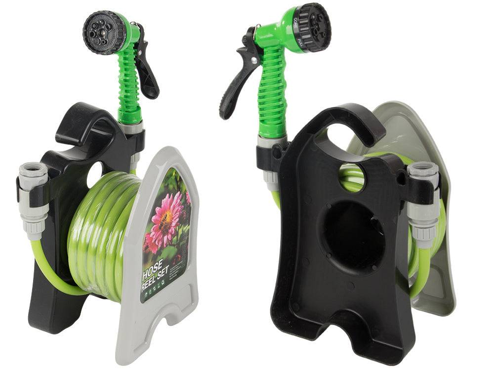 Tuyau d'arrosage de jardin sur pied avec pistolet enroulé 10m - Image 5