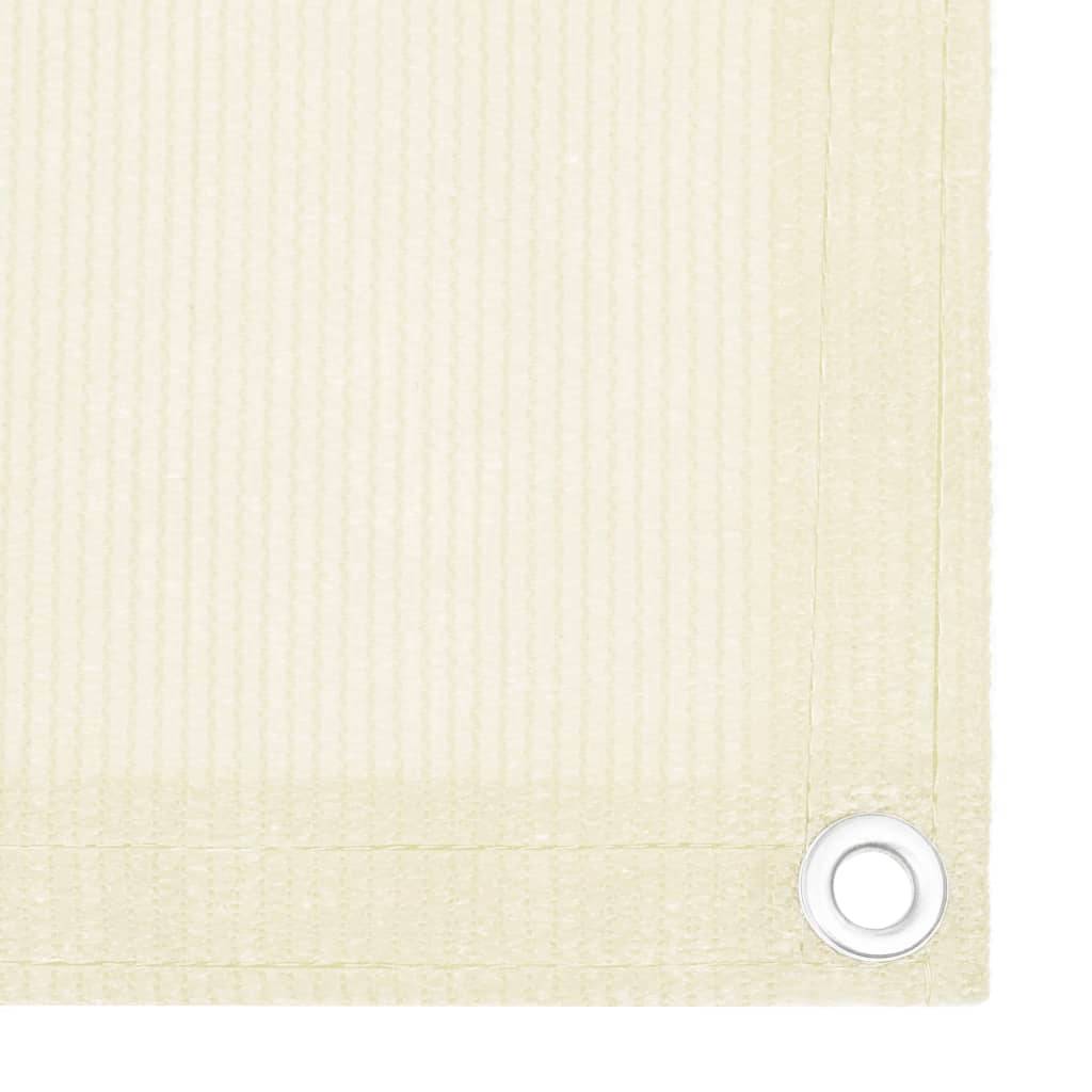 Helloshop26 - Écran de balcon brise pare vue protection confidentialité 90 x 500 cm PEHD crème - Imagen 2
