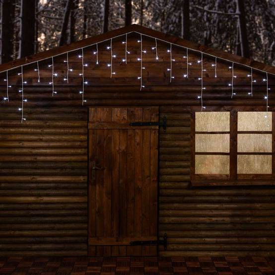 Lotti - Guirlande stalactite 20M H 60CM 480 LED blanc froid 8 programmes câble blanc 24V Lotti - Image 7