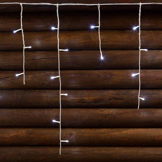 Lotti - Guirlande stalactite 20M H 60CM 480 LED blanc froid 8 programmes câble blanc 24V Lotti - Image 5